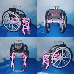 Barbie Fashionistas Pink and Black Wheelchair Authentic Logo
